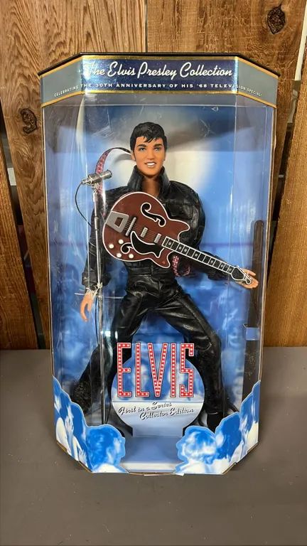 VINTAGE 1998 ELVIS DOLL: CELEBRATING THE 30TH ANNIVERSARY OF HIS '68 TELEVISION APPEARANCE *IN