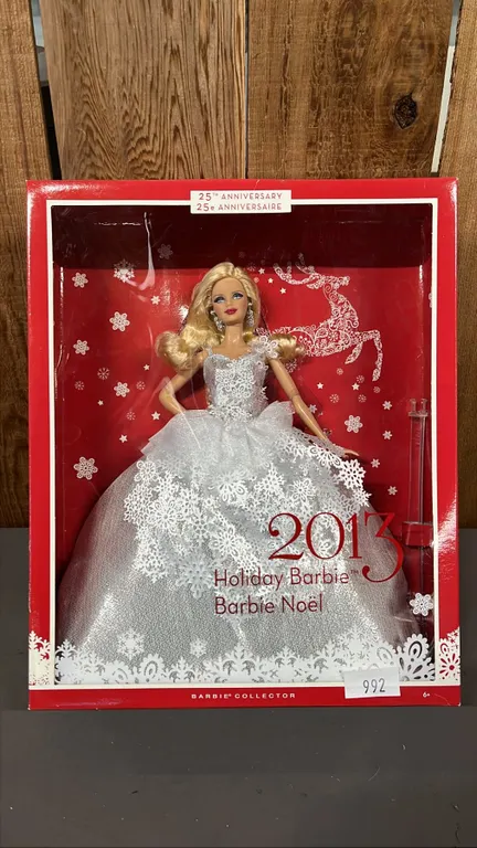 VINTAGE 2013 25TH ANNIVERSARY HOLIDAY BARBIE *IN ORIGINAL BOX*