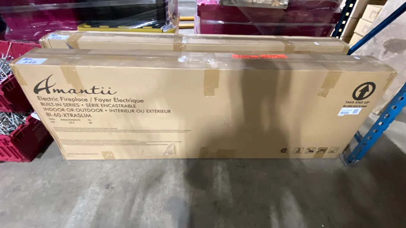 AMANTII BI-60-XTRASLIM PREMIUM 60" ELECTRIC BUILT-IN INSERT FIREPLACE *REFURBISHED / RETURN PRODUCT*