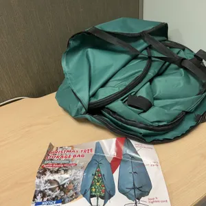Green Fabric Christmas Tree Storage Bag with Straps