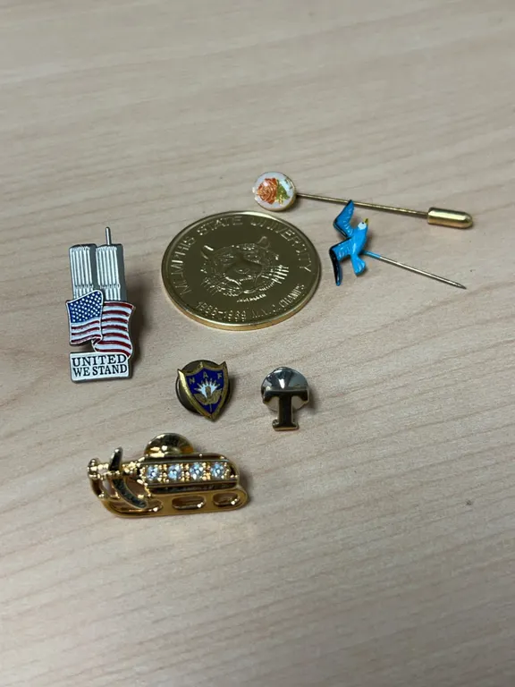 Lapel Pins and Memphis State Coin Collection