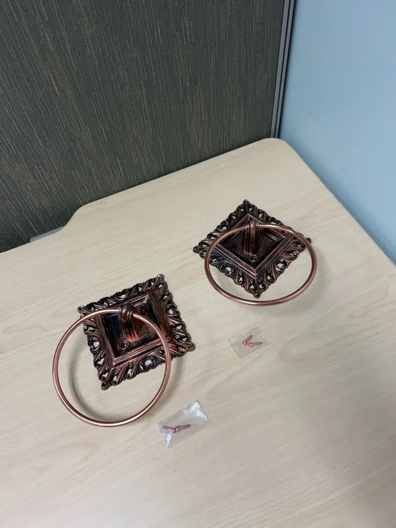 Dart Industries Wall Mount Towel Rings, Copper Finish