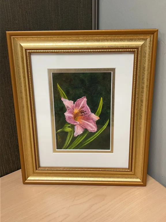 Framed Floral Watercolor by Joan Foster Signed Dated 2007