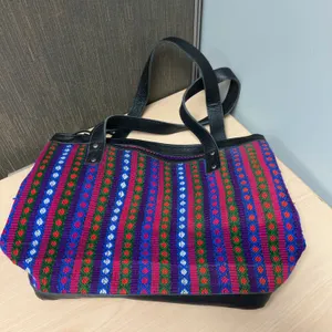 Trades of Hope Tote Bag with Woven Multicolor Pattern