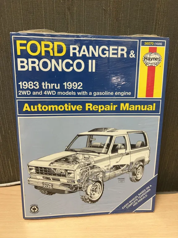 Haynes Repair Manual Ford Ranger Bronco II 1983-1992 Sealed