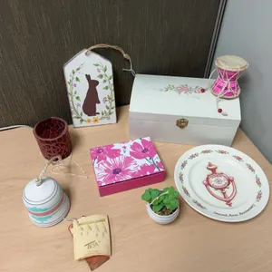 Decorative Mixed Lot: Avon Plate, TESA Bell, Jewelry Box, Assorted Items