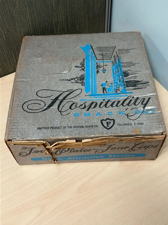 Federal Glass Hospitality Snack Set with Original Box