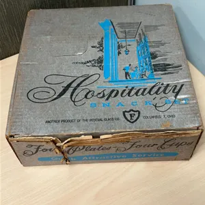 Federal Glass Hospitality Snack Set with Original Box