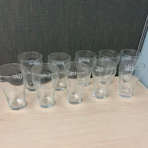 10 Coca-Cola Branded Clear Glass Tumblers