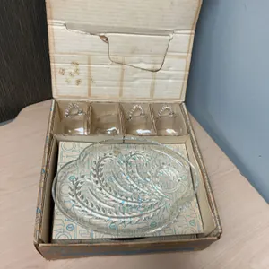 Federal Glass Homestead Snack Set in Original Box