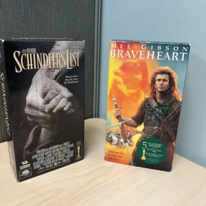 Schindler's List and Braveheart VHS Movie Tapes, Complete Boxes