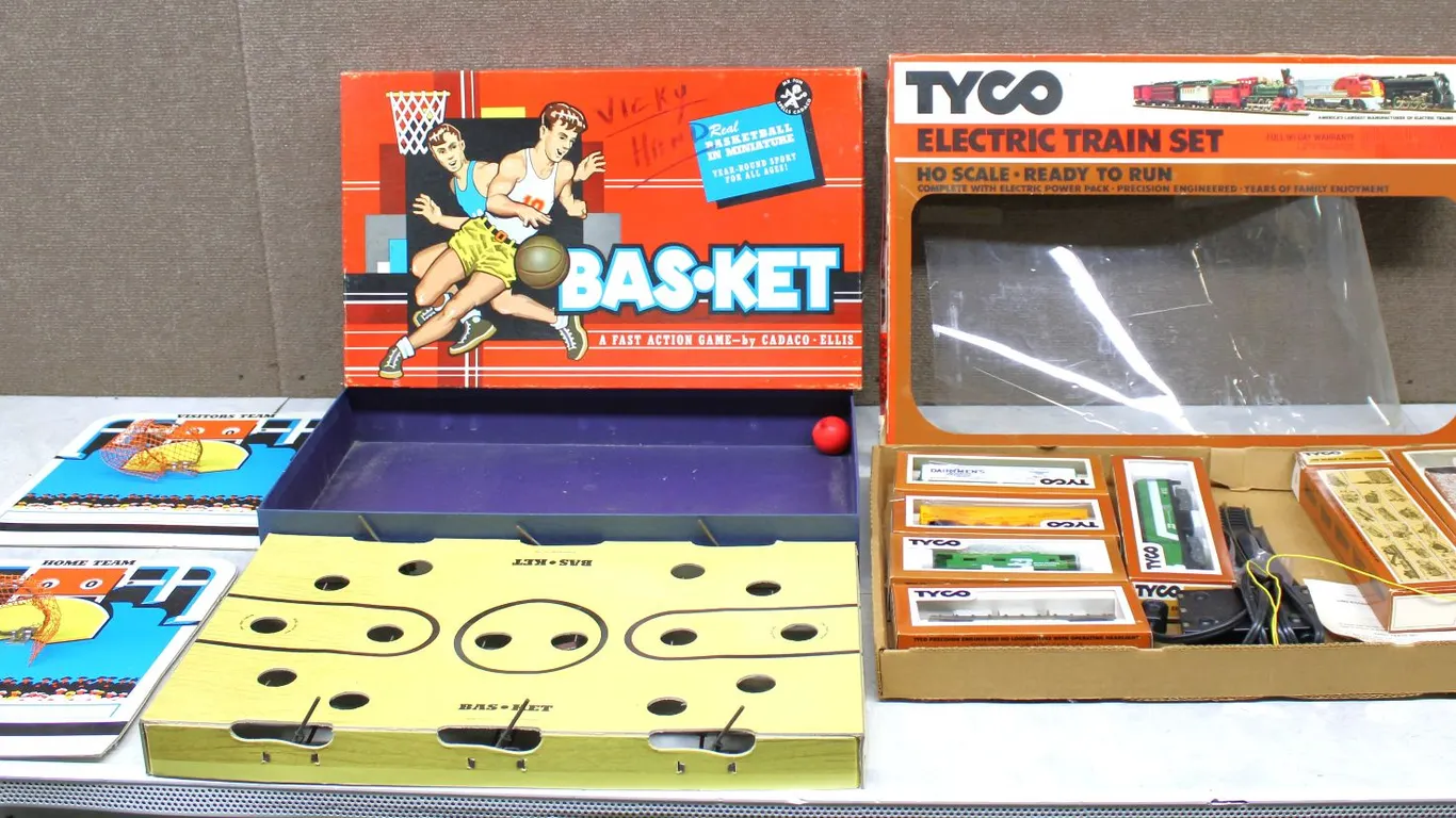 Board Game and Train Set by Cadaco and Tyco