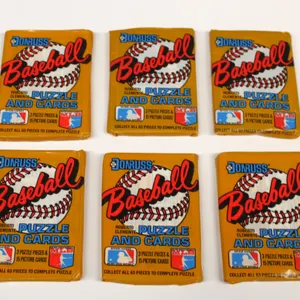 Six Donruss Baseball Puzzle and Cards Packs