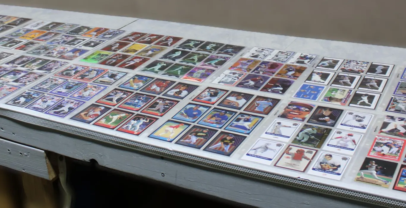 Baseball Cards Binder Pages with Justice, Bagwell, Rivera