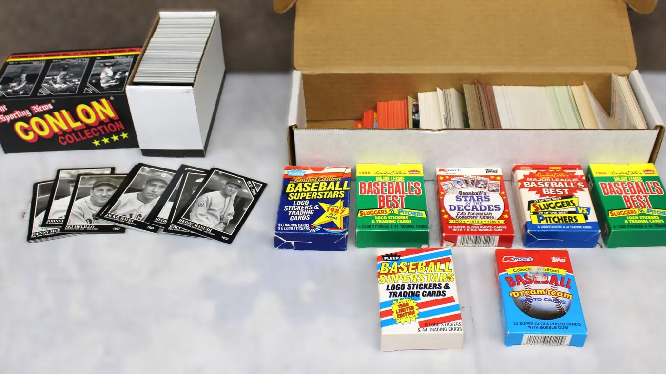Baseball Trading Card Collection and Packs