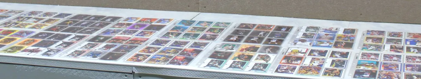 Basketball Cards, 17 Pages, Barkley, Ewing, Johnson, Hardaway