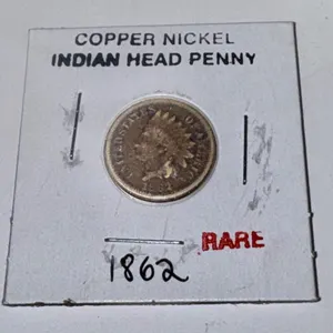 1862 Copper Nickel Indian Head Cent