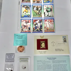 Collectibles Lot: Coin, Meteorite, Medallion, Cards, FDC