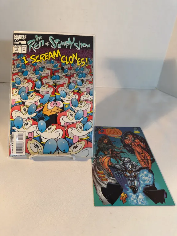 Marvel Comics - The Ren & Stimpy Show #12 and Previews Presents Queens of Halloween #1