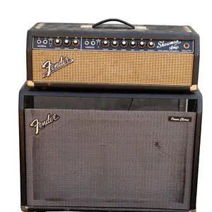 Vintage Fender Showman Amp Tube Head with Power Chorus Speaker Cabinet