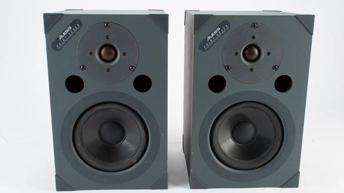 Pair of Alesis Point Seven Shielded Reference Monitor Speakers