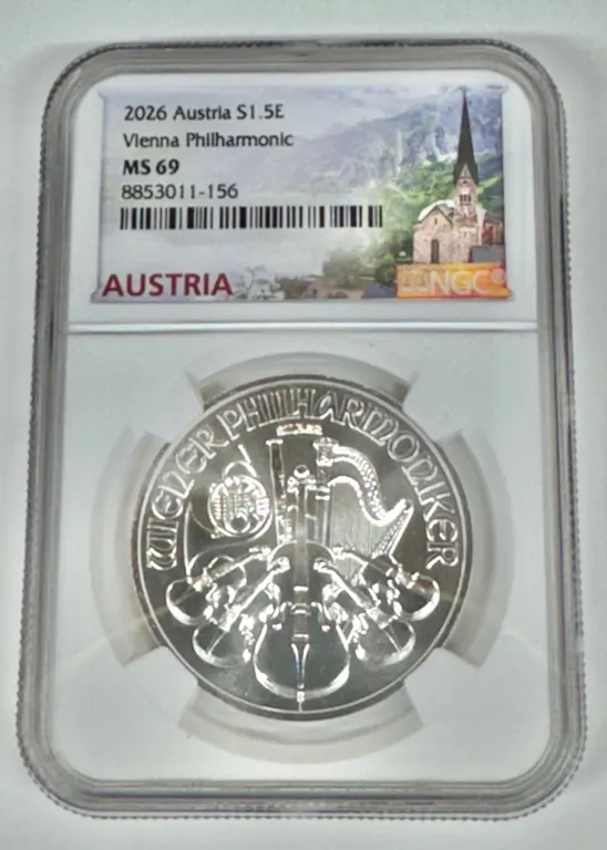 2026 Austria Vienna Philharmonic Silver Coin MS69