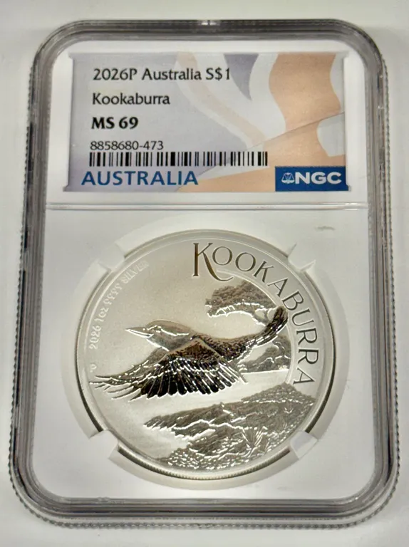 2026P Australia Kookaburra $1 Silver Coin NGC MS69