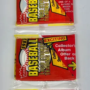 1987 Fleer Baseball Card Wax Packs (3) Unopened