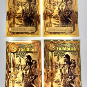 Four Idaho Goldback 1/2 Gold Notes