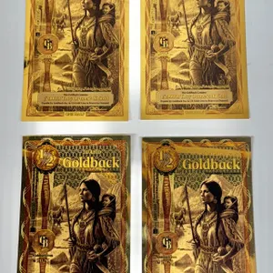4 Idaho 1/2 Goldback 24K Gold Notes