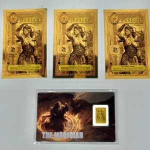 Goldback 1/4 Gold Notes and Liberia Magician Gold Coin