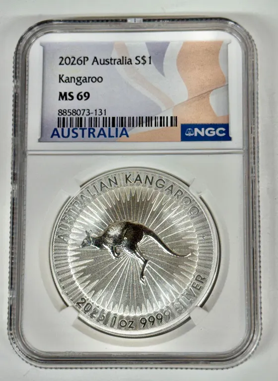 2026P Australia $1 Kangaroo Silver Coin MS69