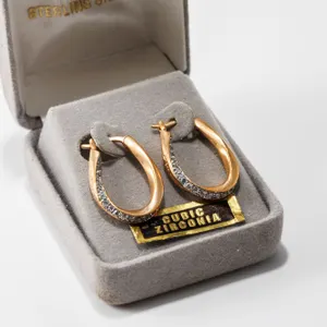 18KT Gold Over Sterling Silver Hoop Earrings
