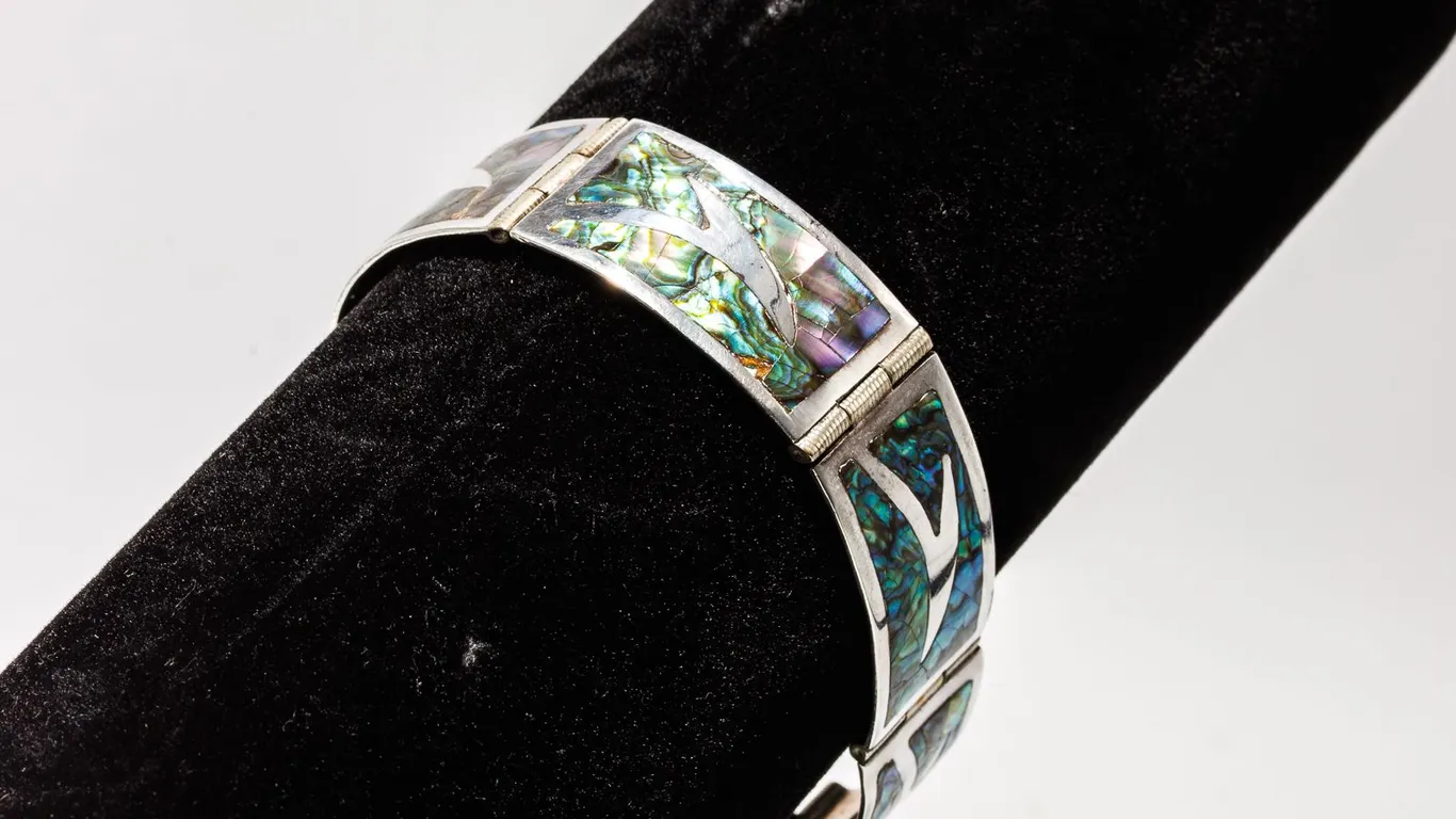 Sterling Silver and Abalone Bracelet