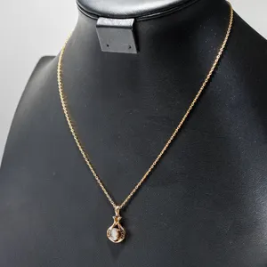 Sterling Silver Gold Tone Chain with Cameo Style Pendant