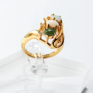 18K HGE Gem Stone Ring
