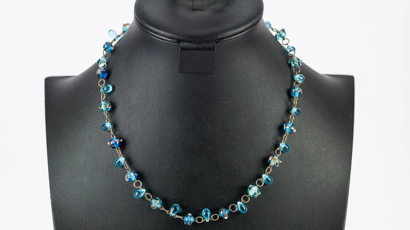 Artisan Sterling Silver and Beaded Necklace