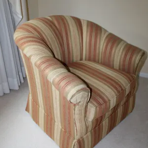 Striped Barrel Chair