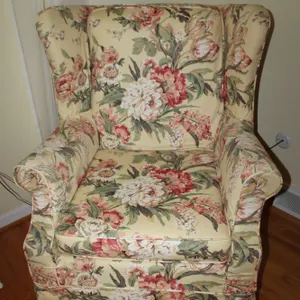 Floral Wingback Chair