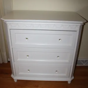 White Three-Drawer Chest