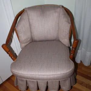 Upholstered Wood Armchair