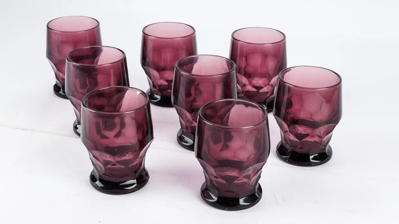 Vintage Viking Amethyst Georgian Tumblers