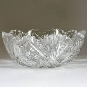 Antique American Brilliant Period Crystal Bowl