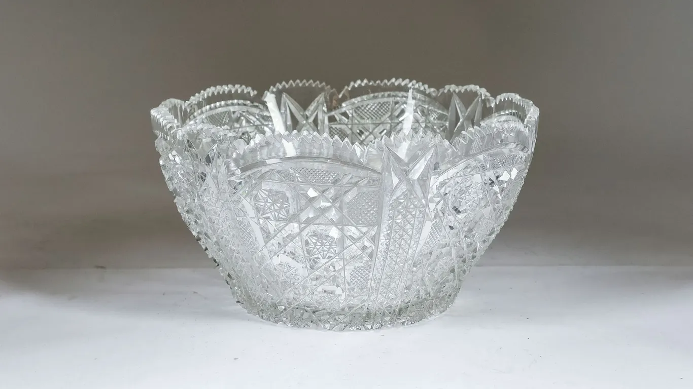 American Brilliant Period Cut Crystal Bowl