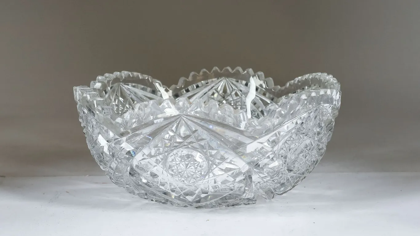 American Brilliant Period Crystal Bowl