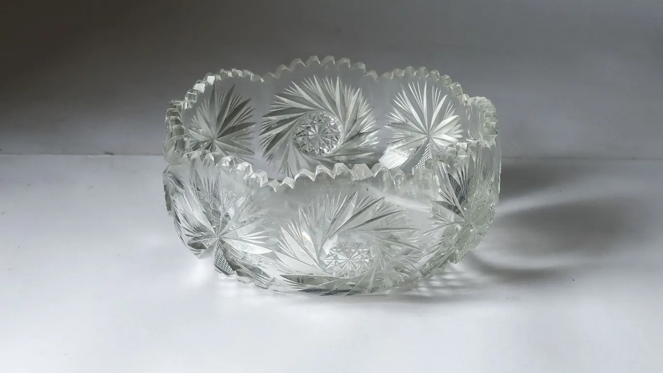 American Brilliant Period Cut Crystal Bowl