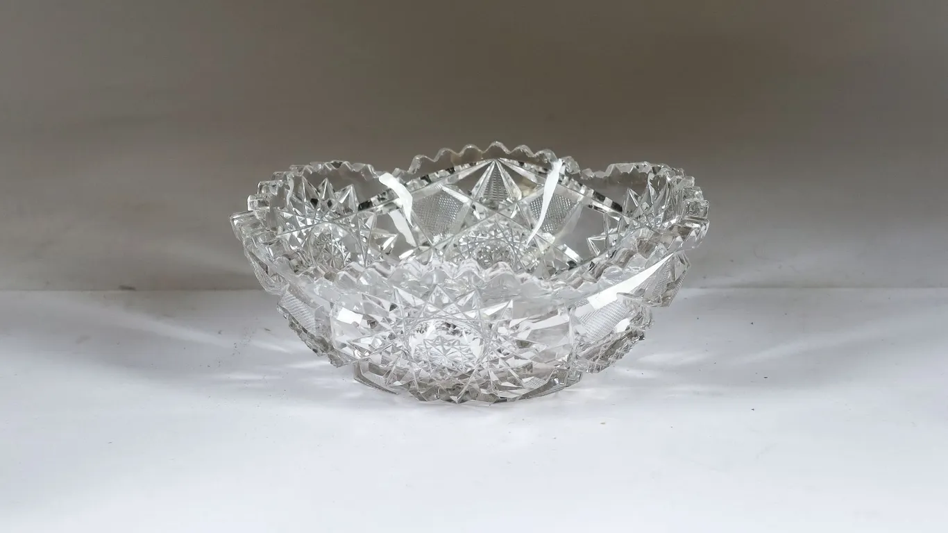 Antique American Brilliant Period Crystal Bowl