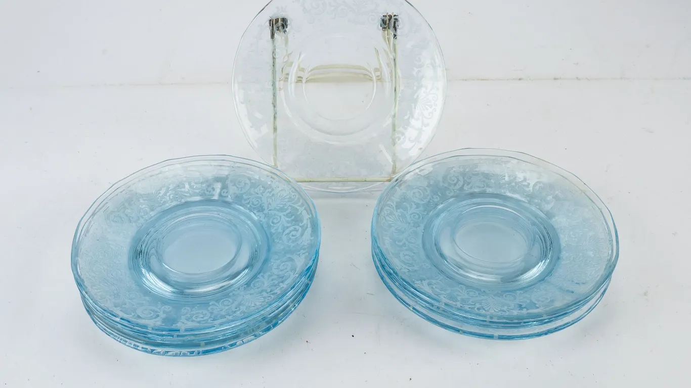 Vintage Fostoria Glass Versailles Plates