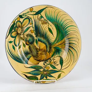 Vintage Mexican Pottery Hand-Painted Wall Platter