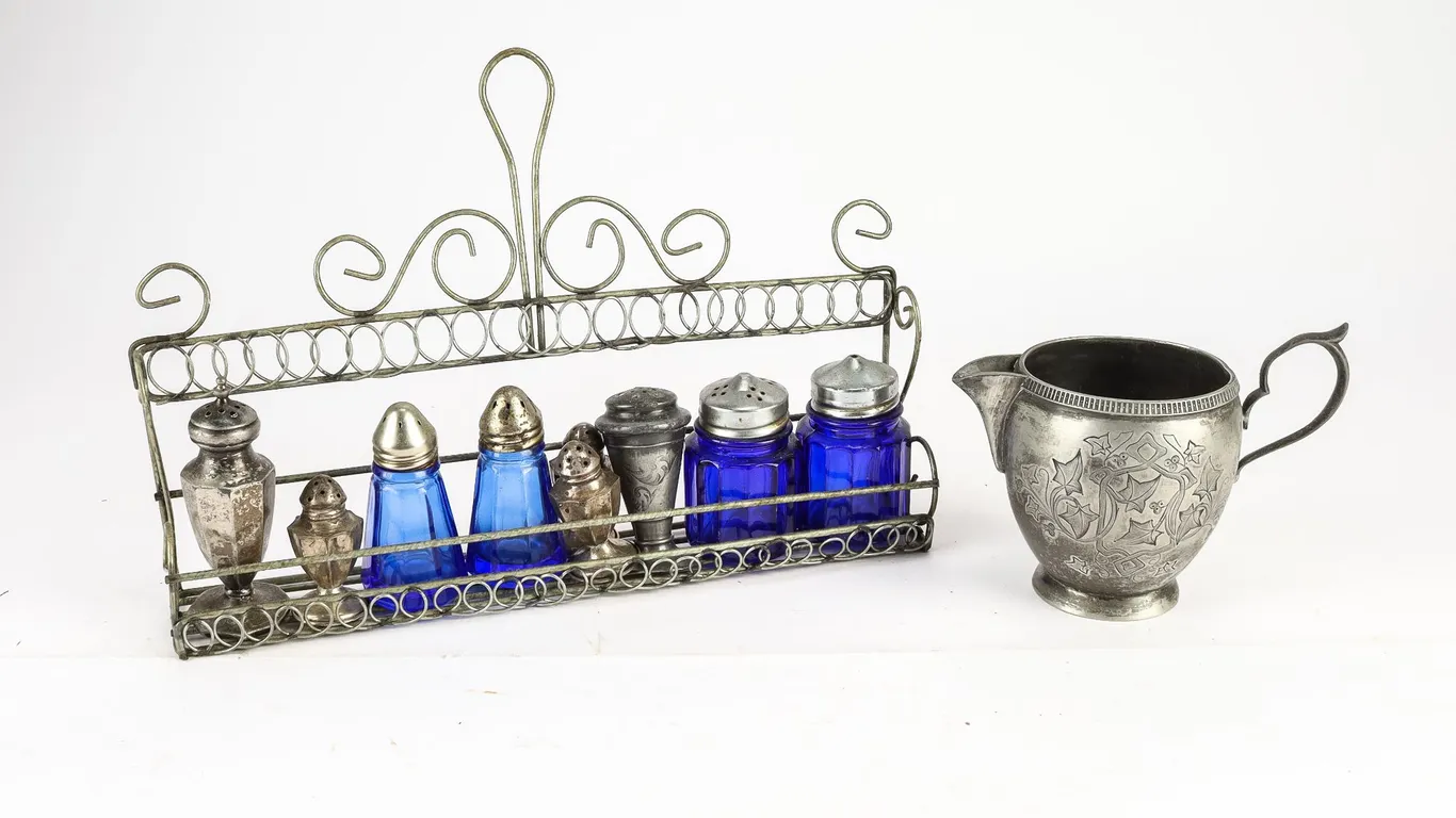 Vintage Spice Rack and Pitcher